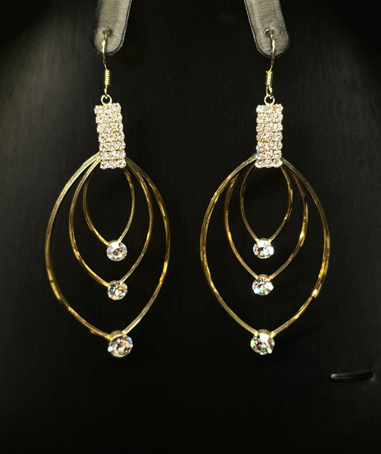 Aureate Ellipse Ear Hooks