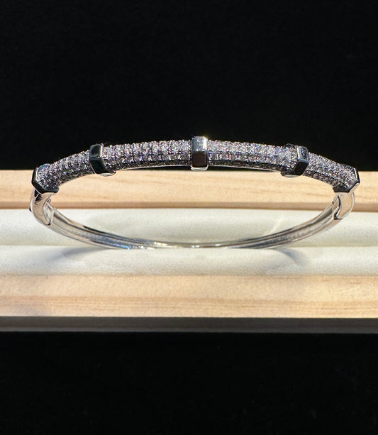 Hex Code Bangle | CZ & Gold-Plated Copper