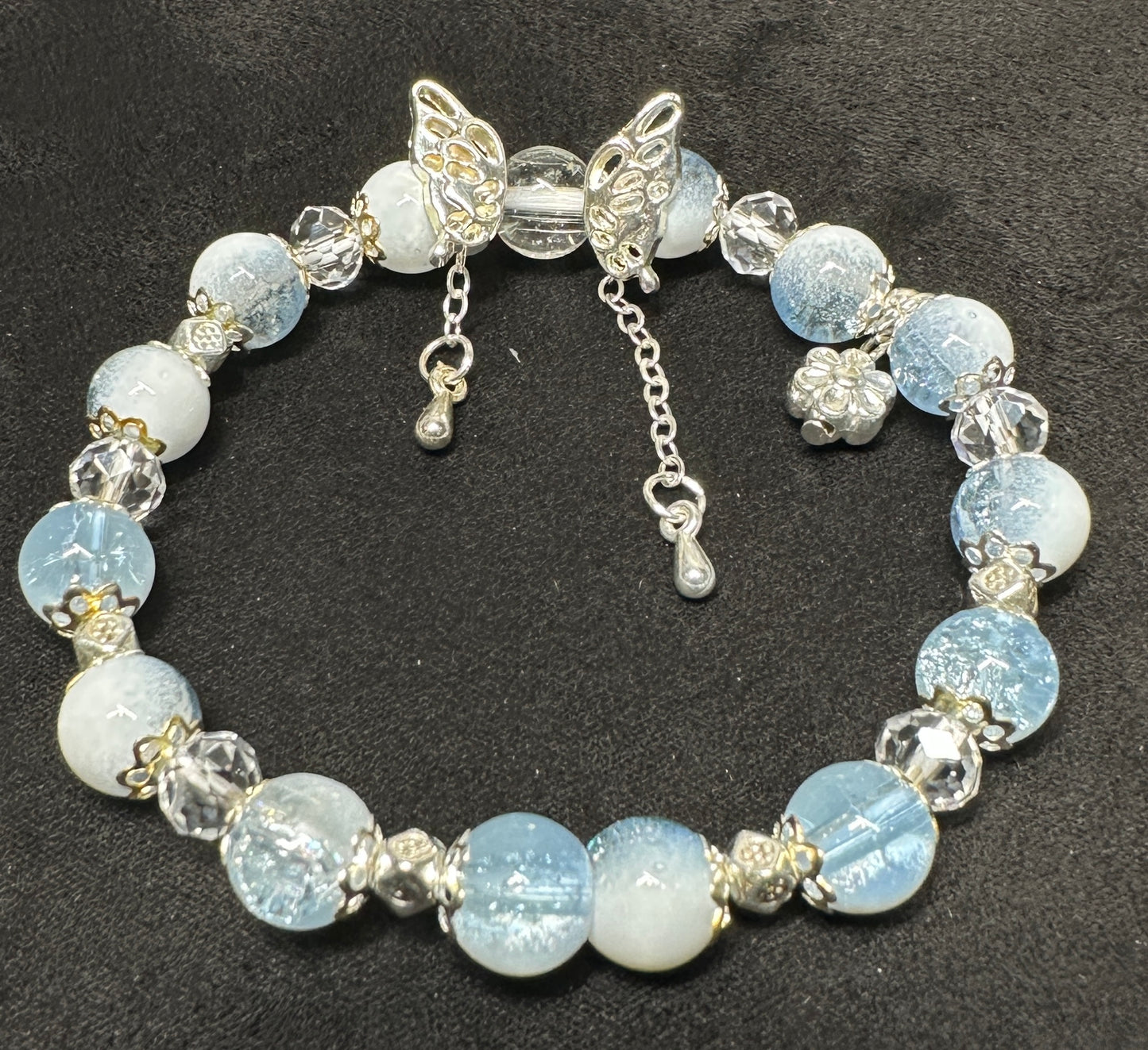 Aerial Bloom Bracelet | Butterfly Wings & Floral Charm