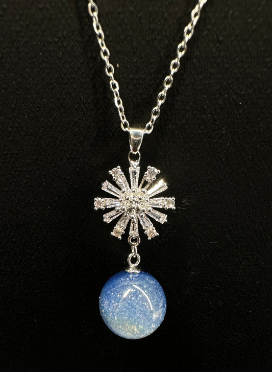Stellar Snowflake Galaxy Pendant | Winter Wonderland Jewelry
