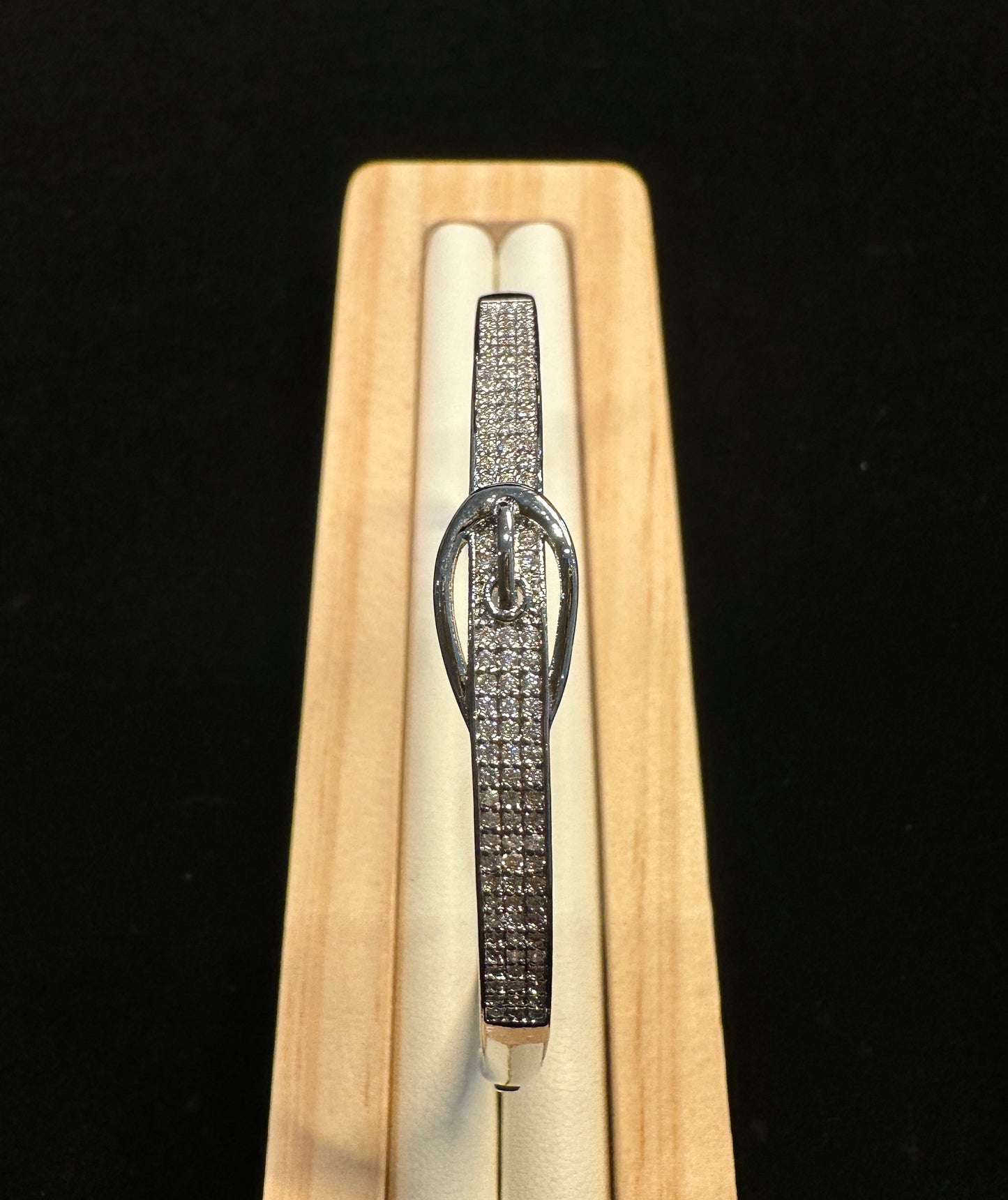 Cipher Lock Bangle | Industrial Belt-Buckle Bangle