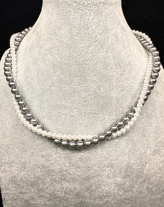 Cloud & Mist Duo-Strand Pearl Necklace