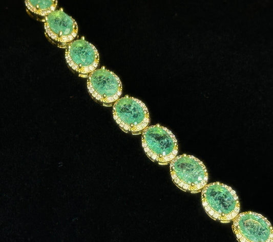 Ancient Glaze Halo Bracelet | Unique Crackled Gemstone Jewelry