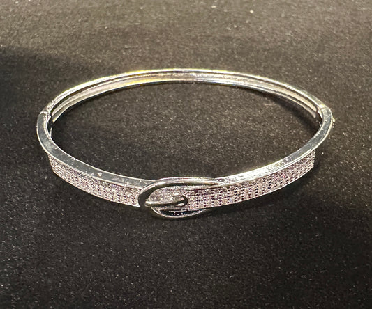 Cipher Lock Bangle | Industrial Belt-Buckle Bangle