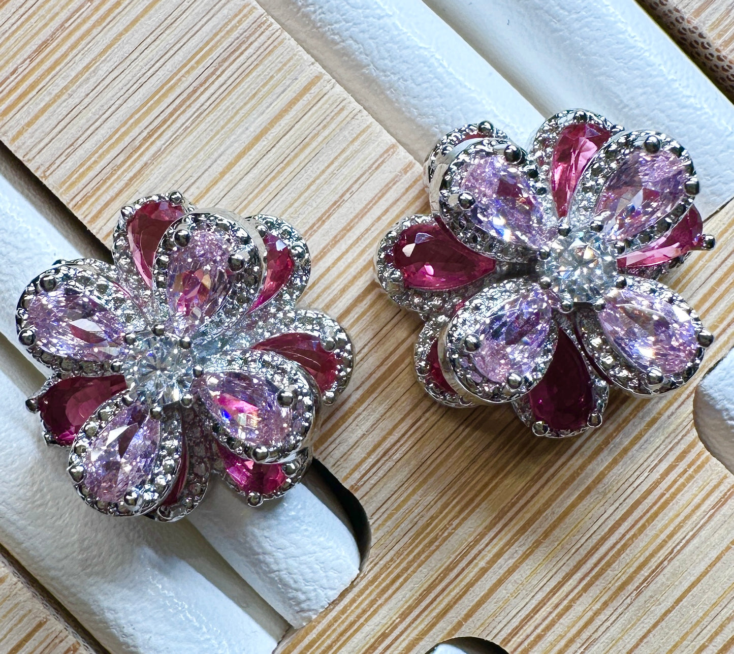 Blushing Aura Studs | Succulent Flower Earrings