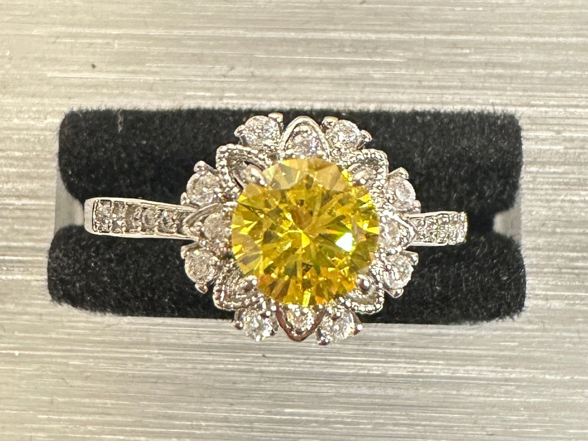 Elsa Frost Adjustable Ring | Snowflake CZ & Gold-Plated Copper