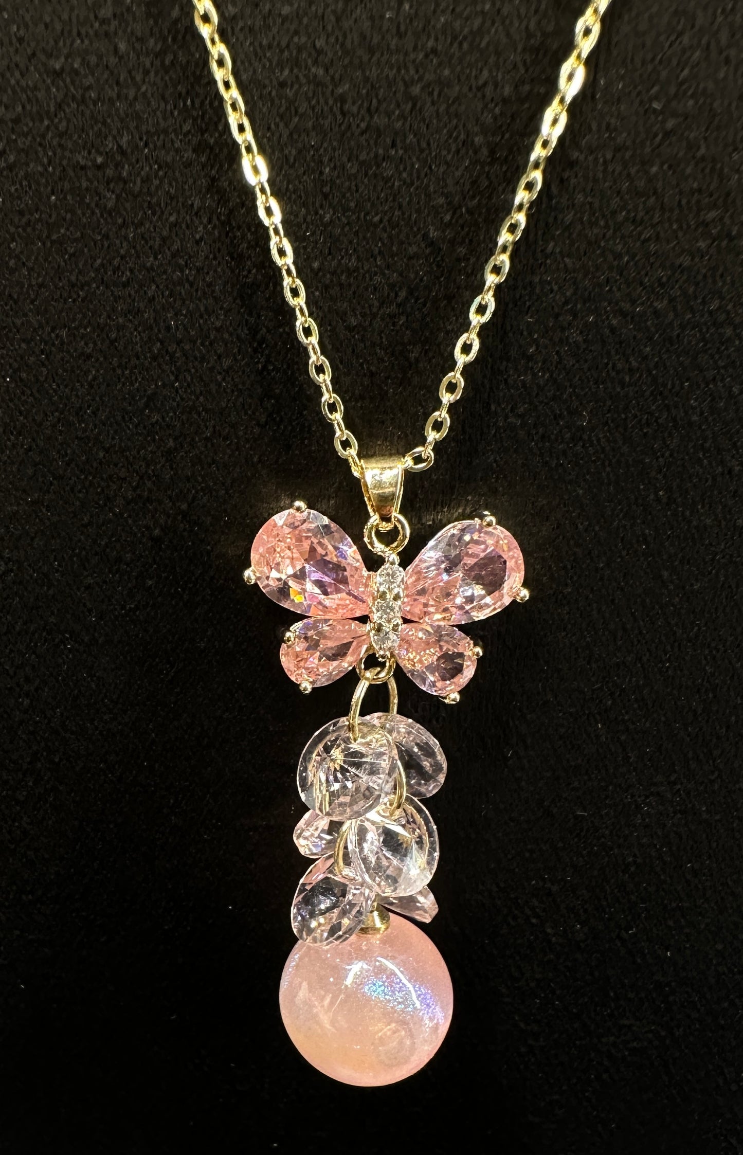 Aurora Shimmer Galaxy Pendant | Pink Galaxy necklace