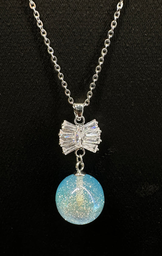 Celestial Bow Galaxy Pendant | Elegant Galaxy Jewelry