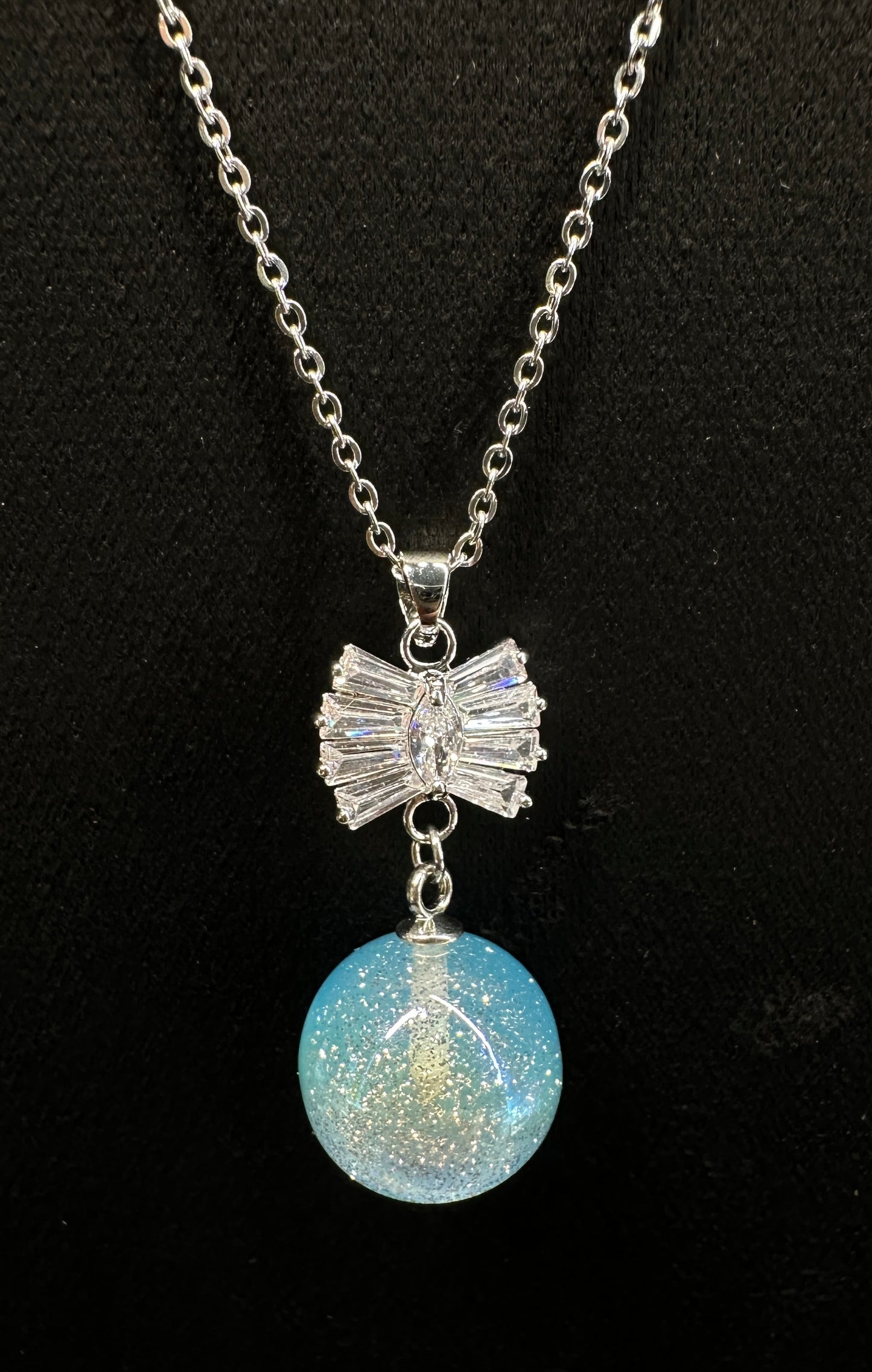 Celestial Bow Galaxy Pendant | Elegant Galaxy Jewelry