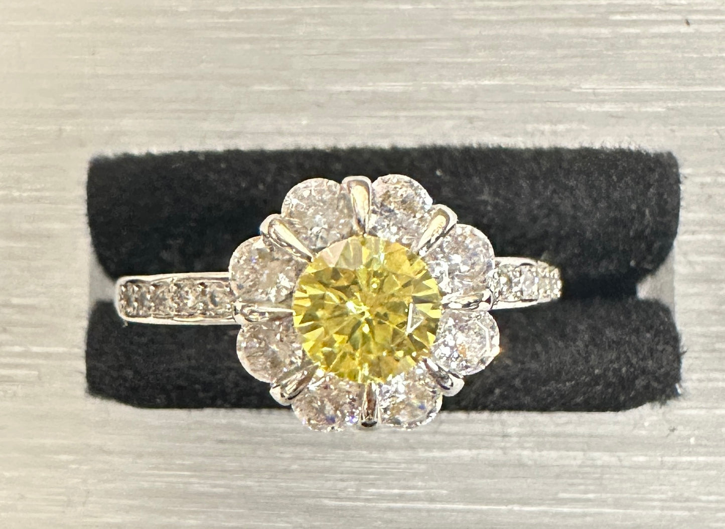 Daisy Bloom Adjustable Ring | Floral-Inspired Pavé Design