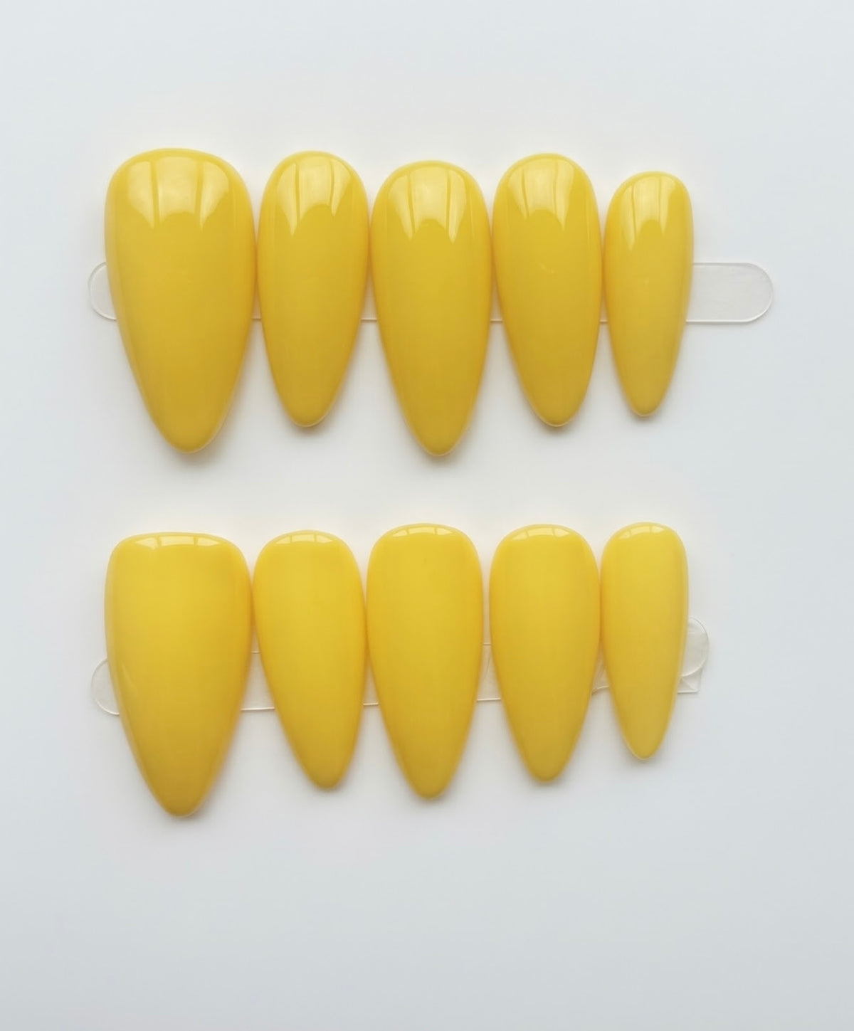 Mustard Yellow Medium Almond Handmade Press-On Nails