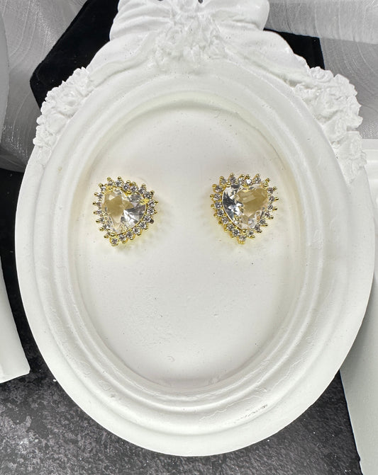 Radiant Heart Halo Jewelry Set (Gift Box Included)| Necklace & Earrings Gift Box | DN-DS | Luxury Gift-Ready Jewelry Set