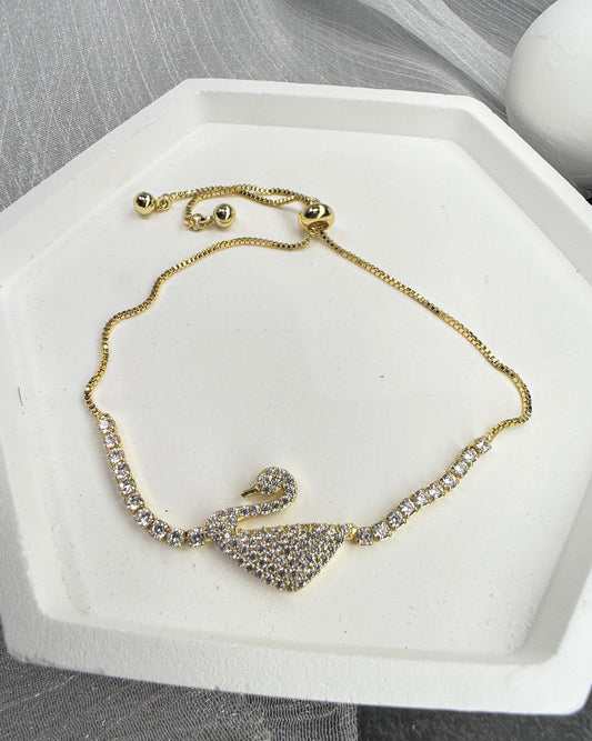 One Size Fits All: The Radiant Swan Silhouette Bracelet