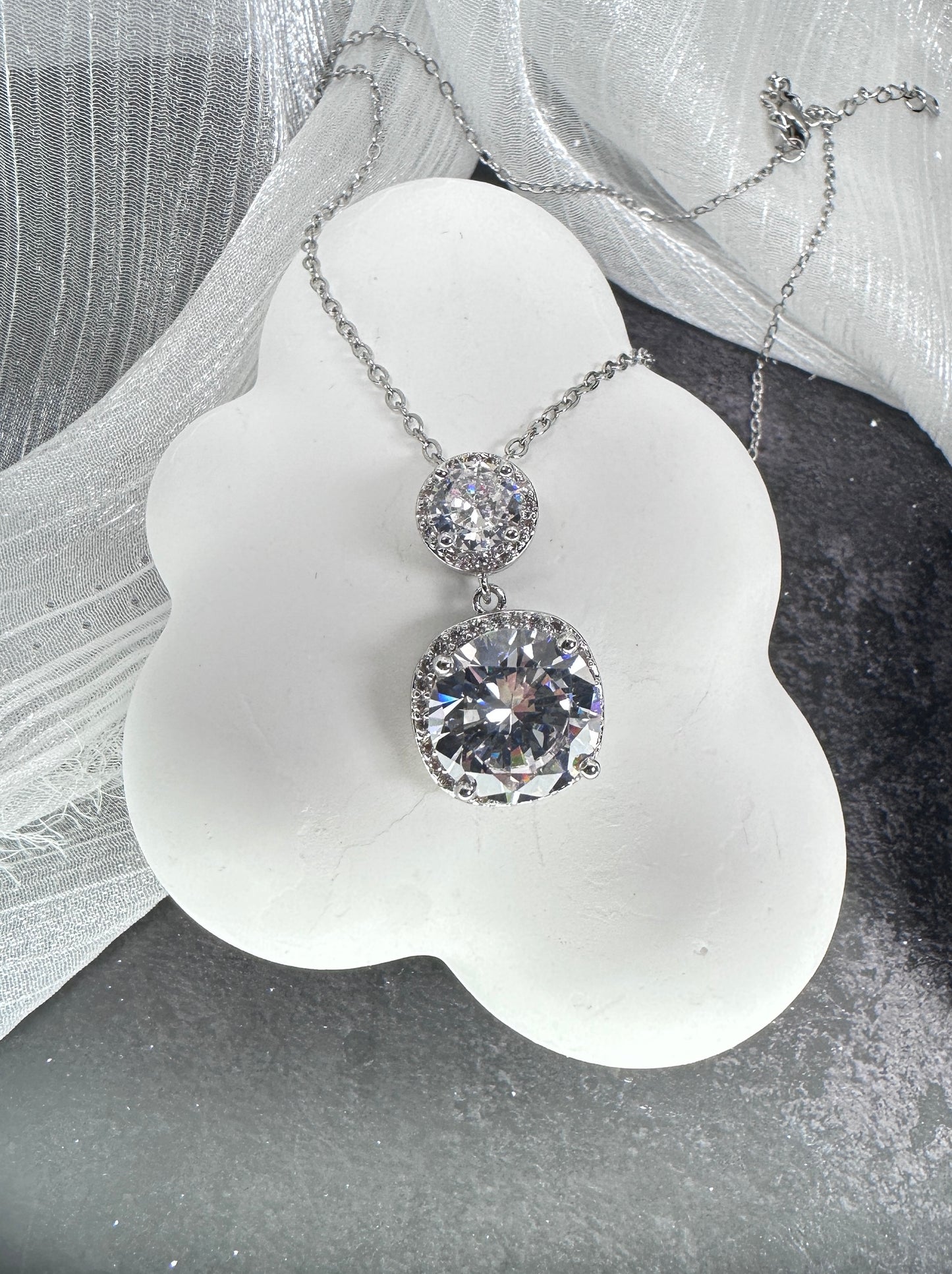 Celestial Double-Drop Jewelry Set (Gift Box Included)| Necklace & Earrings Gift Box | DN-DS | Luxury Gift-Ready Jewelry Set