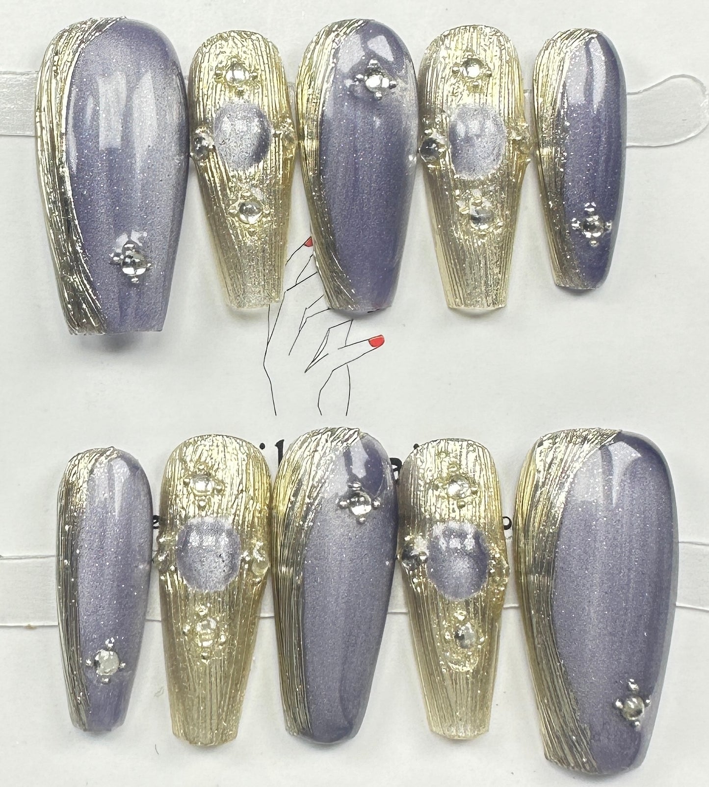 Handcrafted press on nails 351265