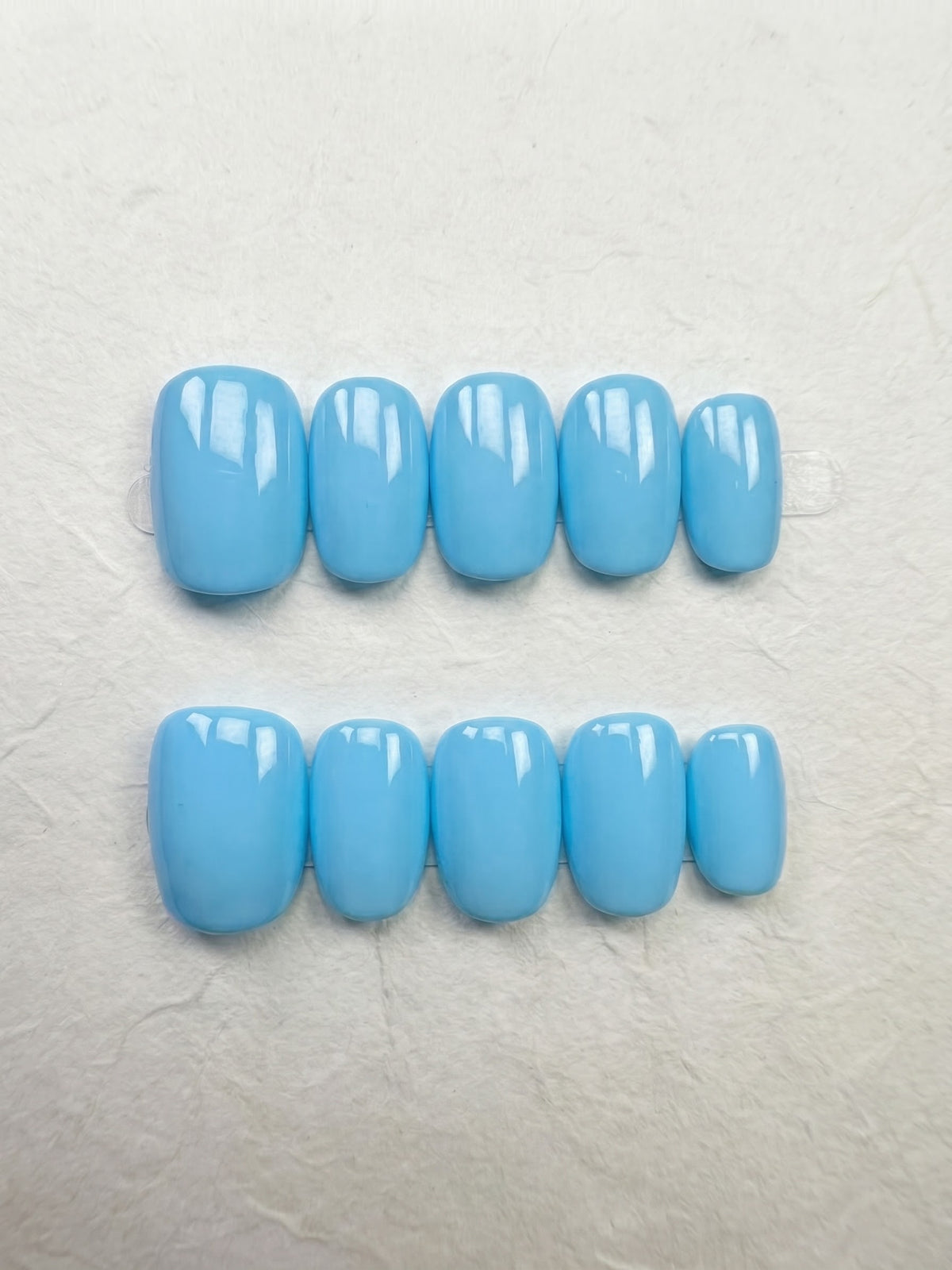 Sky Blue Short Square Handmade Press-On Nails