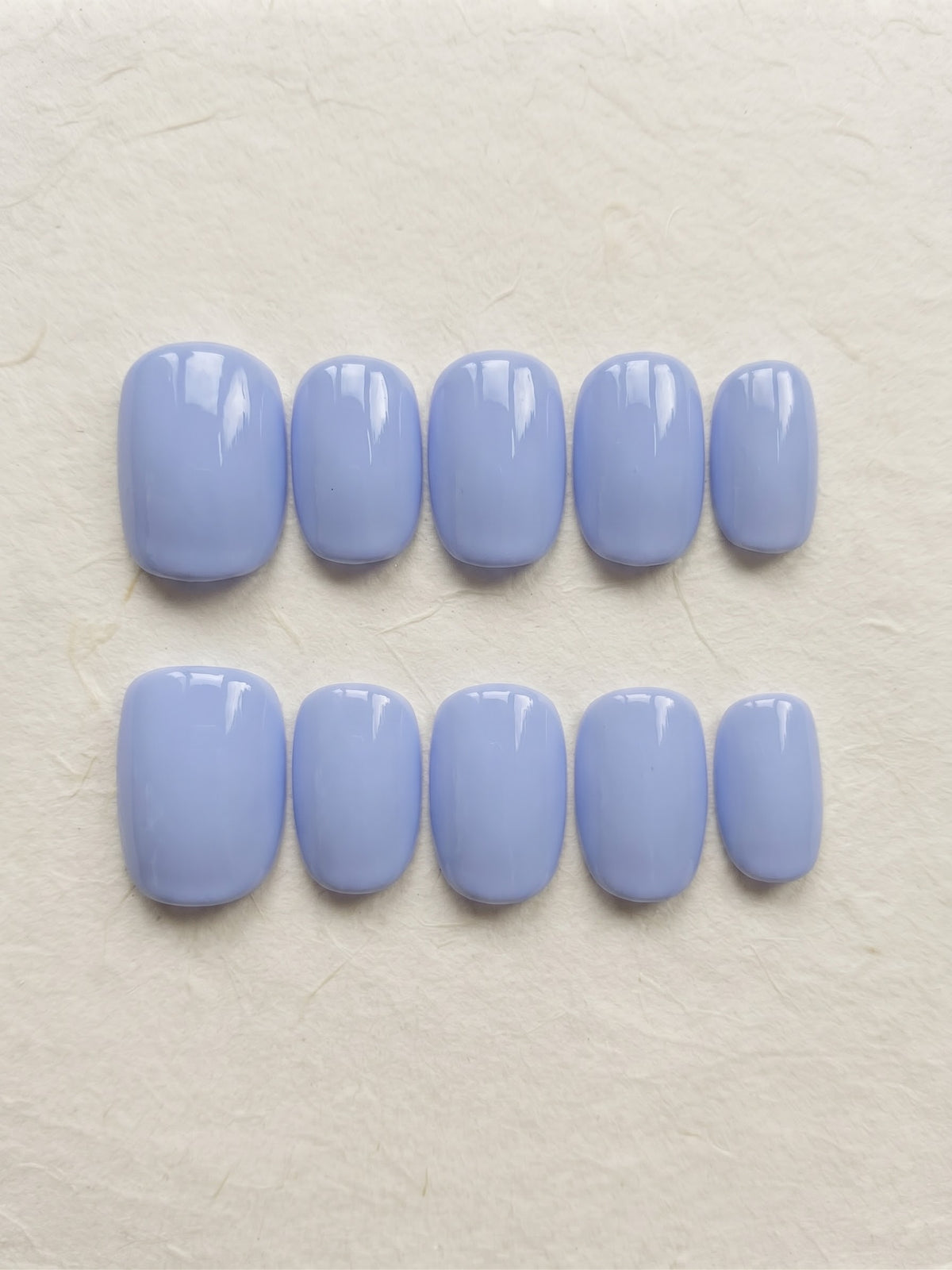 Pale Periwinkle Short Square Handmade Press-On Nails