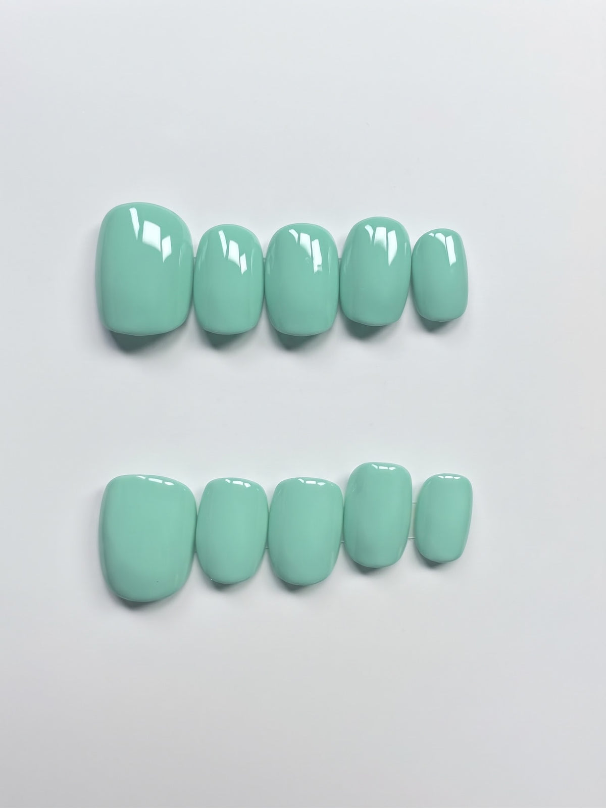 Mint Green Short Square Handmade Press-On Nails