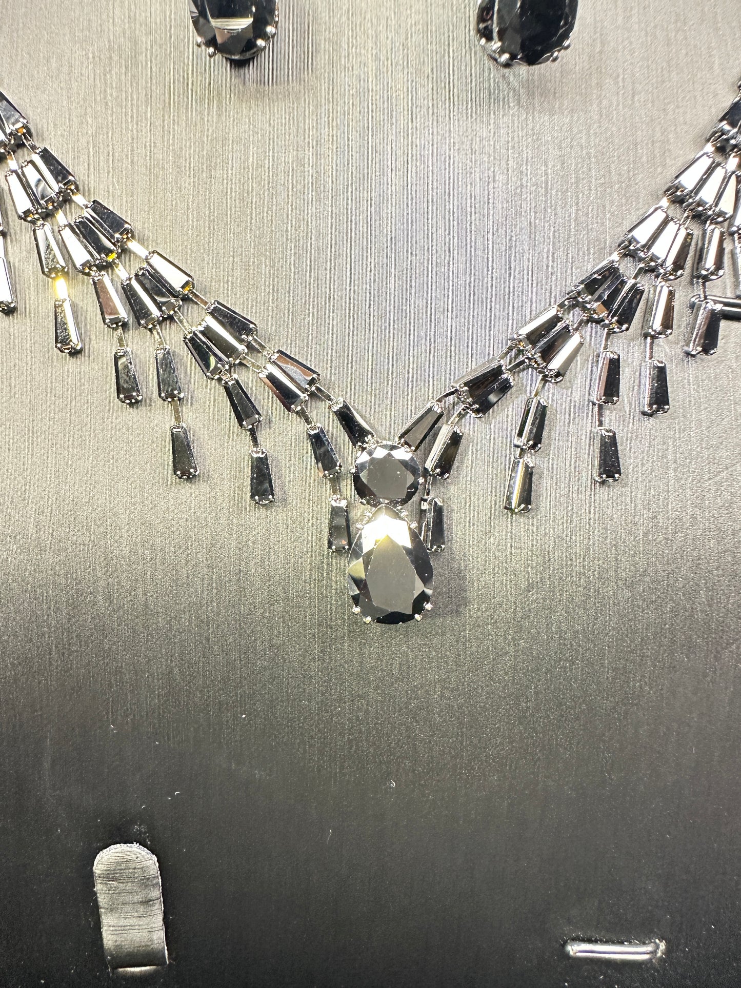 Nocturne | Layered Geometric Ear hooks & Necklace Set