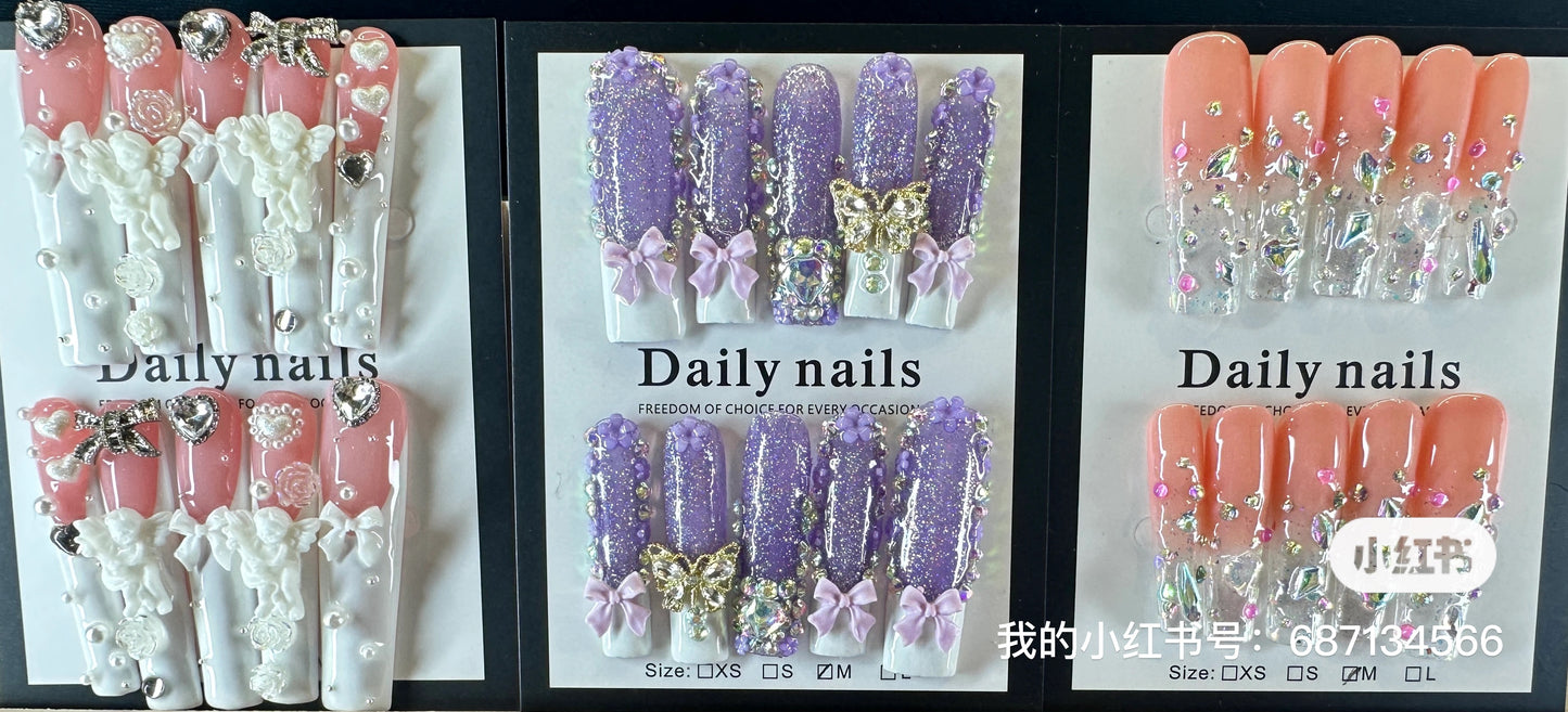 Unbox the Magic! 10 Unique, Handcrafted Nail Sets Await.