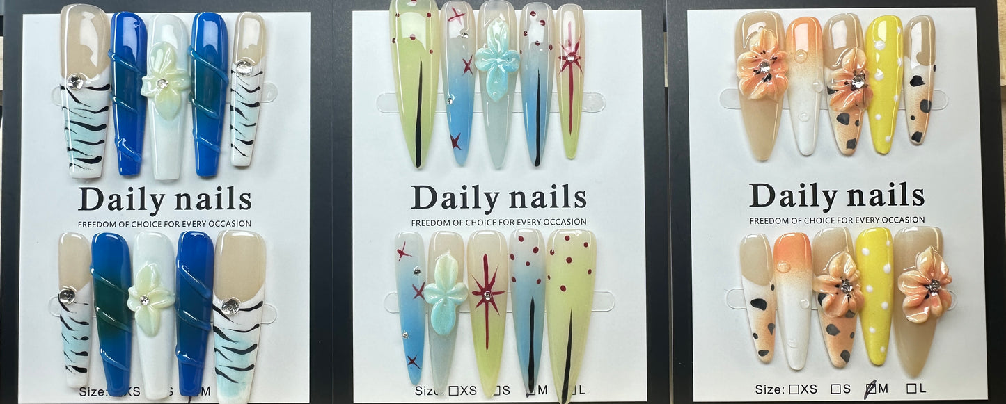 Unbox the Magic! 10 Unique, Handcrafted Nail Sets Await.