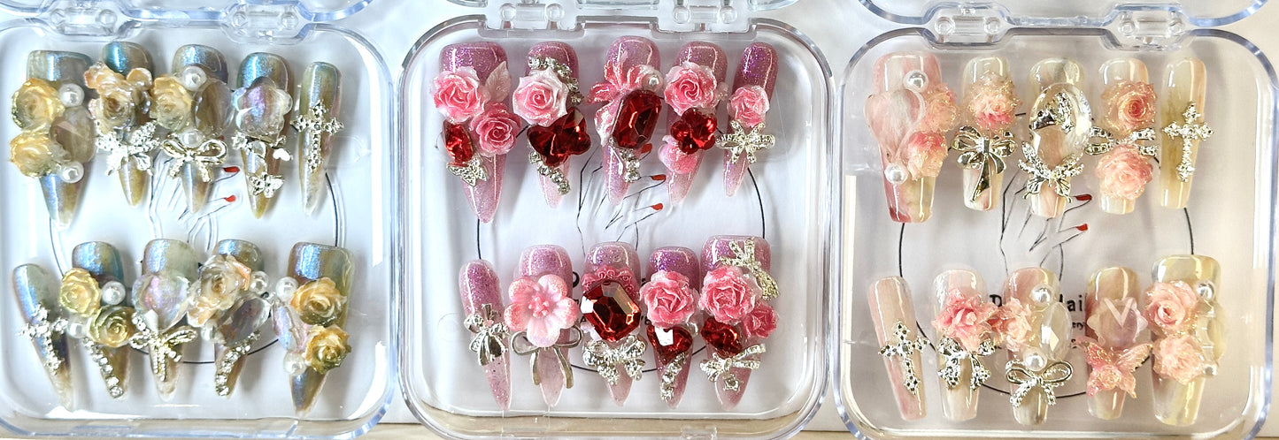 Unbox the Magic! 10 Unique, Handcrafted Nail Sets Await.