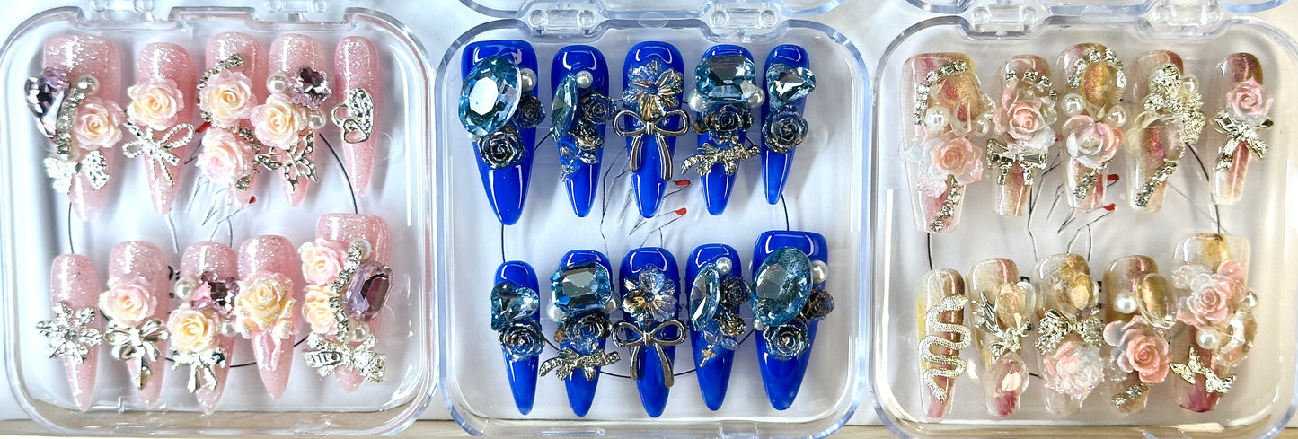 Unbox the Magic! 10 Unique, Handcrafted Nail Sets Await.