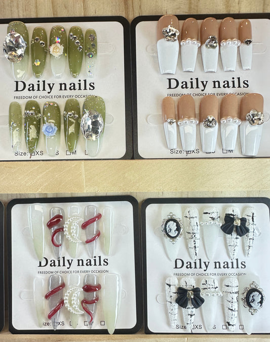 Unbox the Magic! 10 Unique, Handcrafted Nail Sets Await.