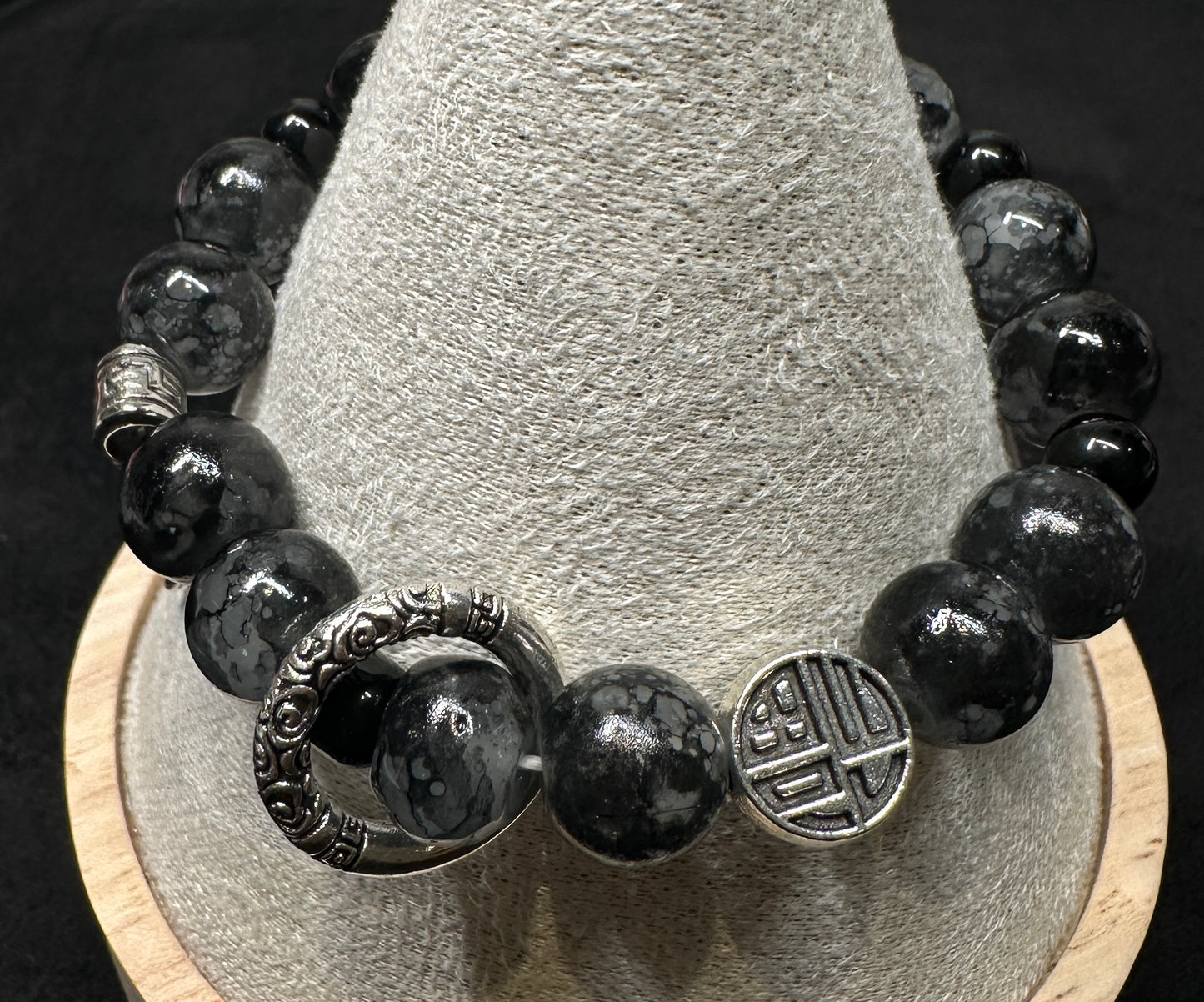 Black Ink Fortune Bracelet | Chinese Character for Blessing