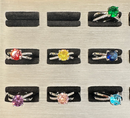 Bell Adjustable Ring | Cross-Band Design in Multiple Colors