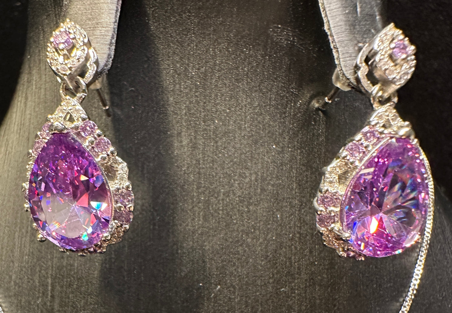 Violet Whisper Jewelry Set | Necklace, Ring, Earrings