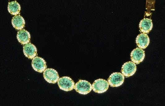 Ancient Glaze Halo Bracelet | Unique Crackled Gemstone Jewelry