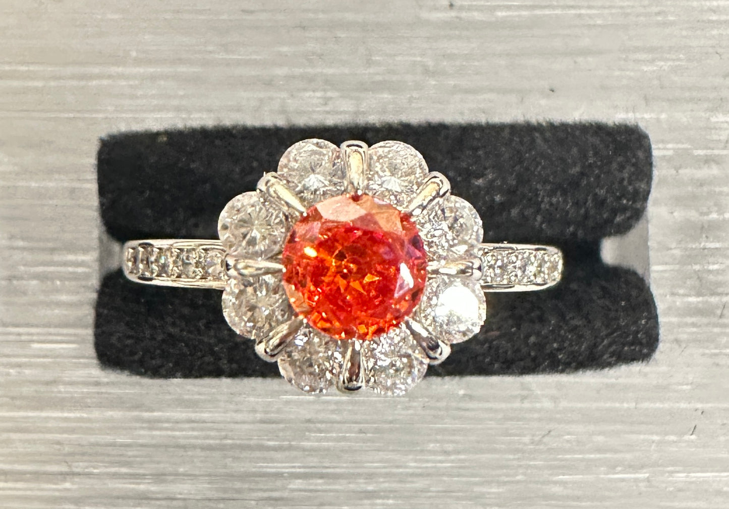 Daisy Bloom Adjustable Ring | Floral-Inspired Pavé Design