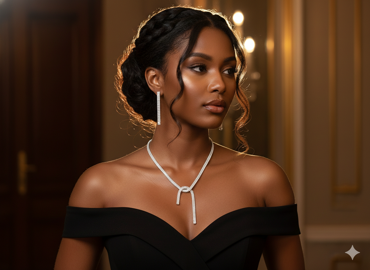Celeste Tassel Necklace & Earrings Set| Necklace & Earrings Gift Box | DN-DS Australia | DN-DS | Luxury Gift-Ready Jewelry Set