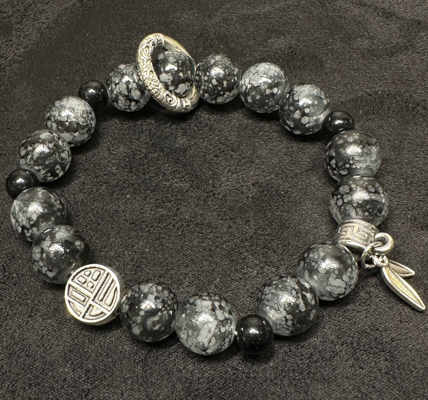 Black Ink Fortune Bracelet | Chinese Character for Blessing