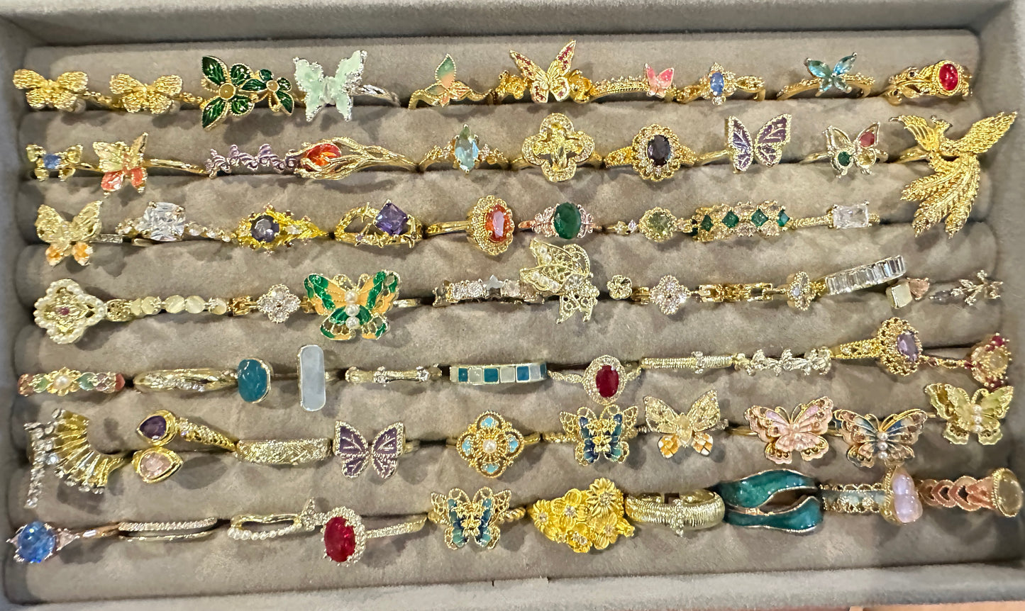Mystery Adjustable Dressing Rings - Assorted Shapes, Colors & Designs