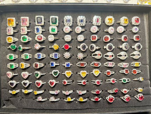 Mystery Adjustable Dressing Rings - Assorted Shapes, Colors & Designs