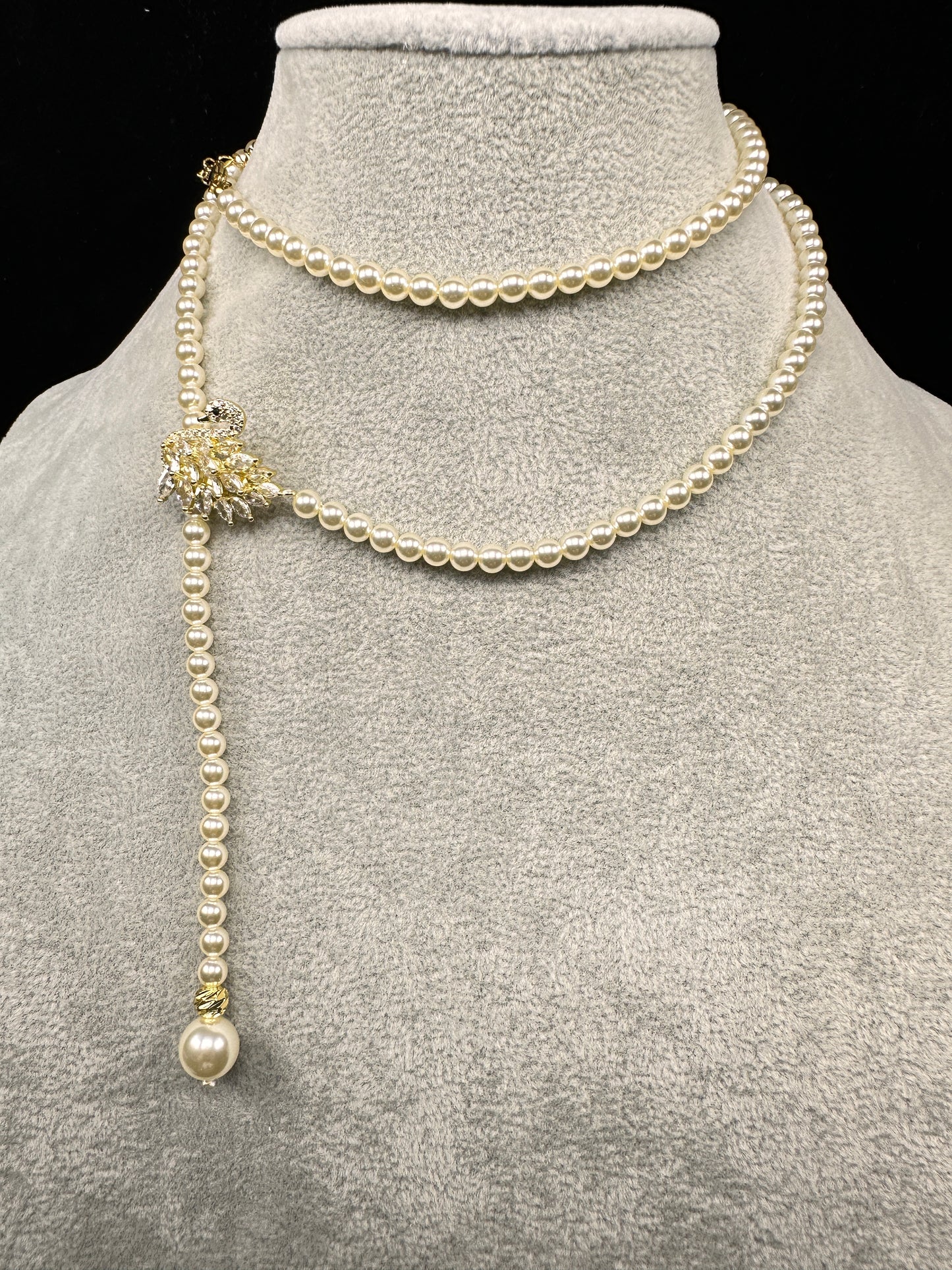The Swan Sonata Convertible Pearl Necklace