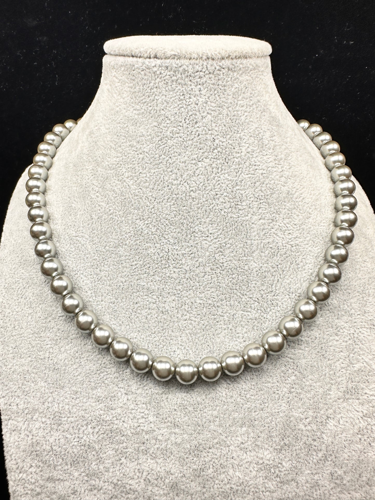 Secret Heart Grey Pearl Convertible Necklace