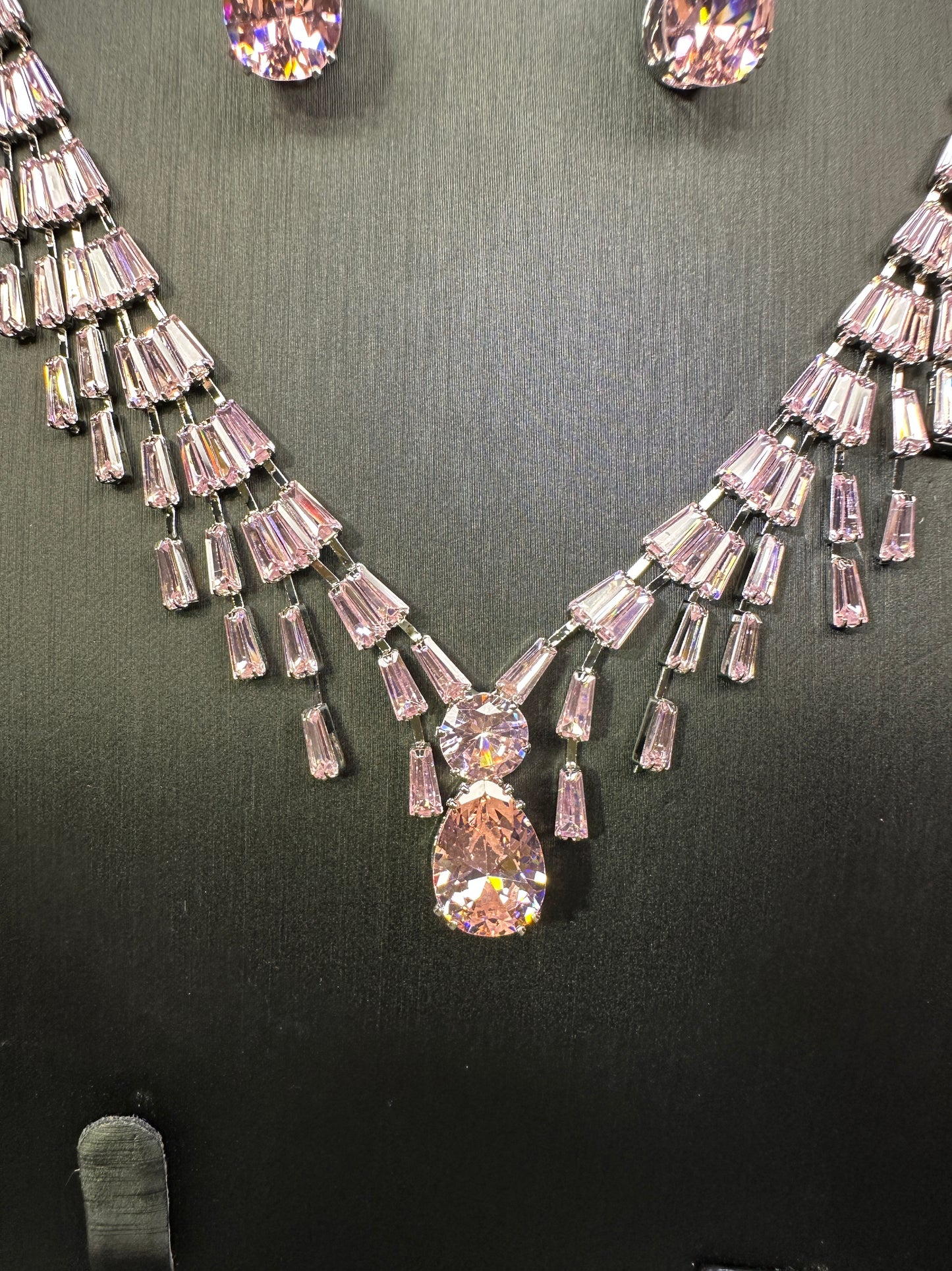 Blossom| Layered Geometric Ear hooks & Necklace Set