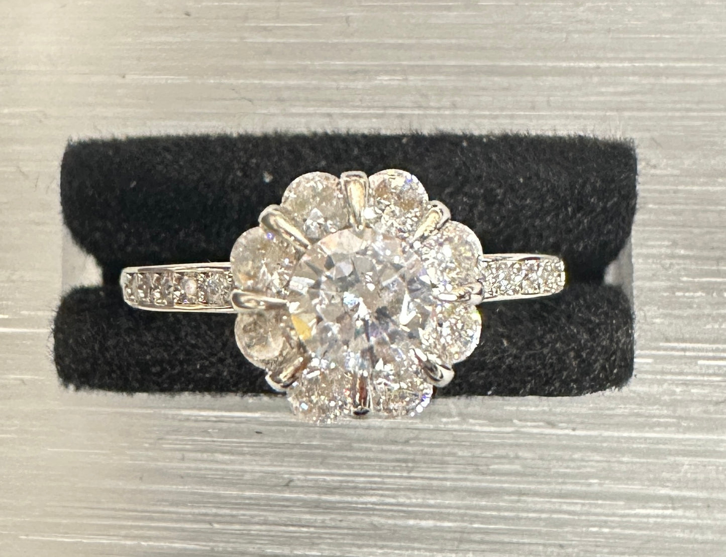 Daisy Bloom Adjustable Ring | Floral-Inspired Pavé Design