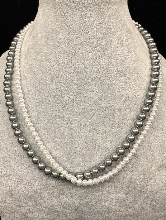 Cloud & Mist Duo-Strand Pearl Necklace