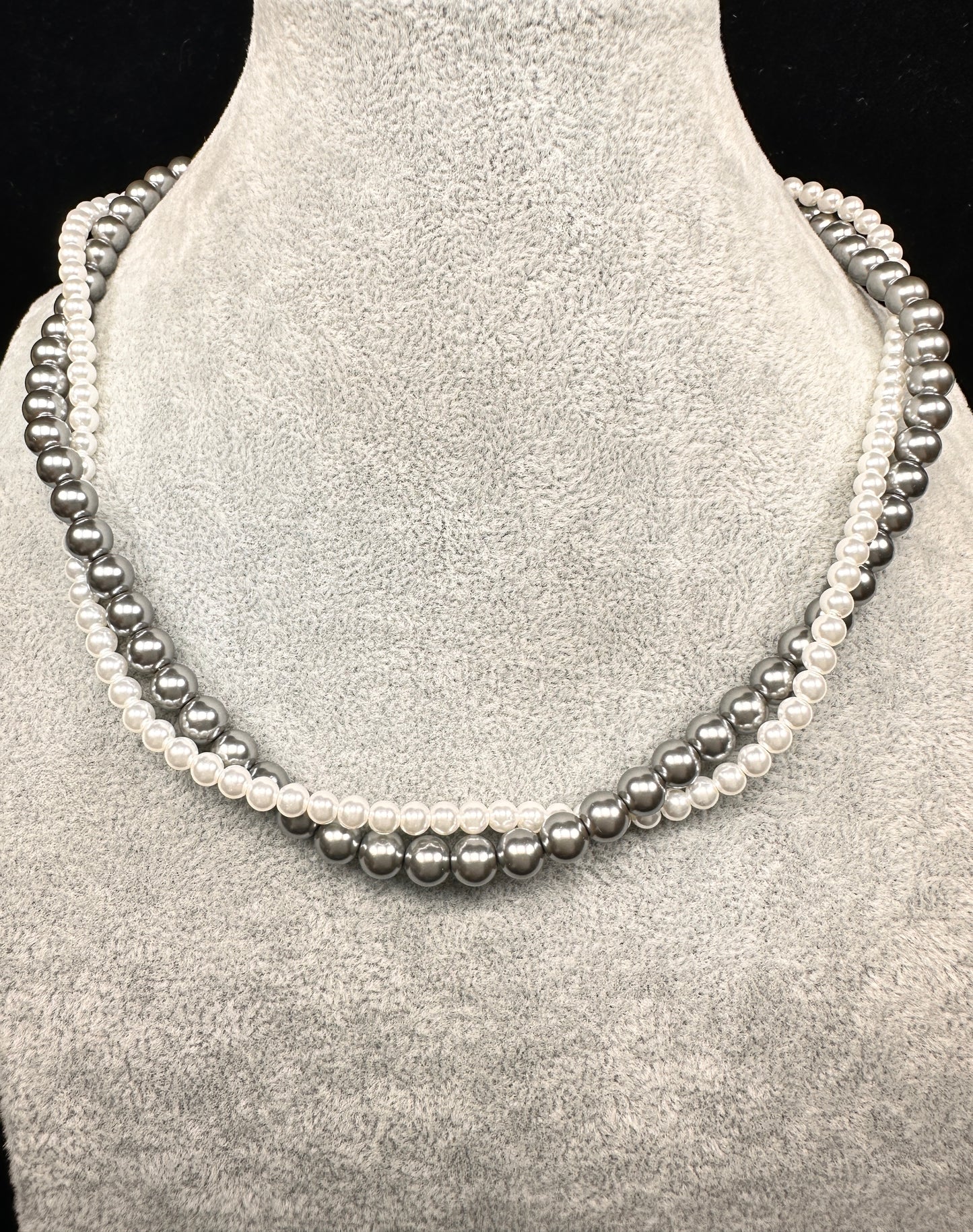 Cloud & Mist Duo-Strand Pearl Necklace