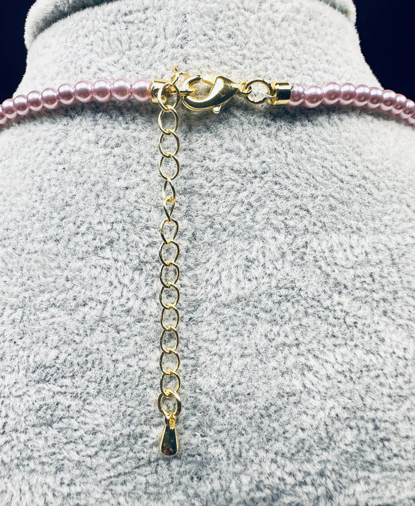 Violet Vertex · Lavender Pearl & Stone Pendant Necklace