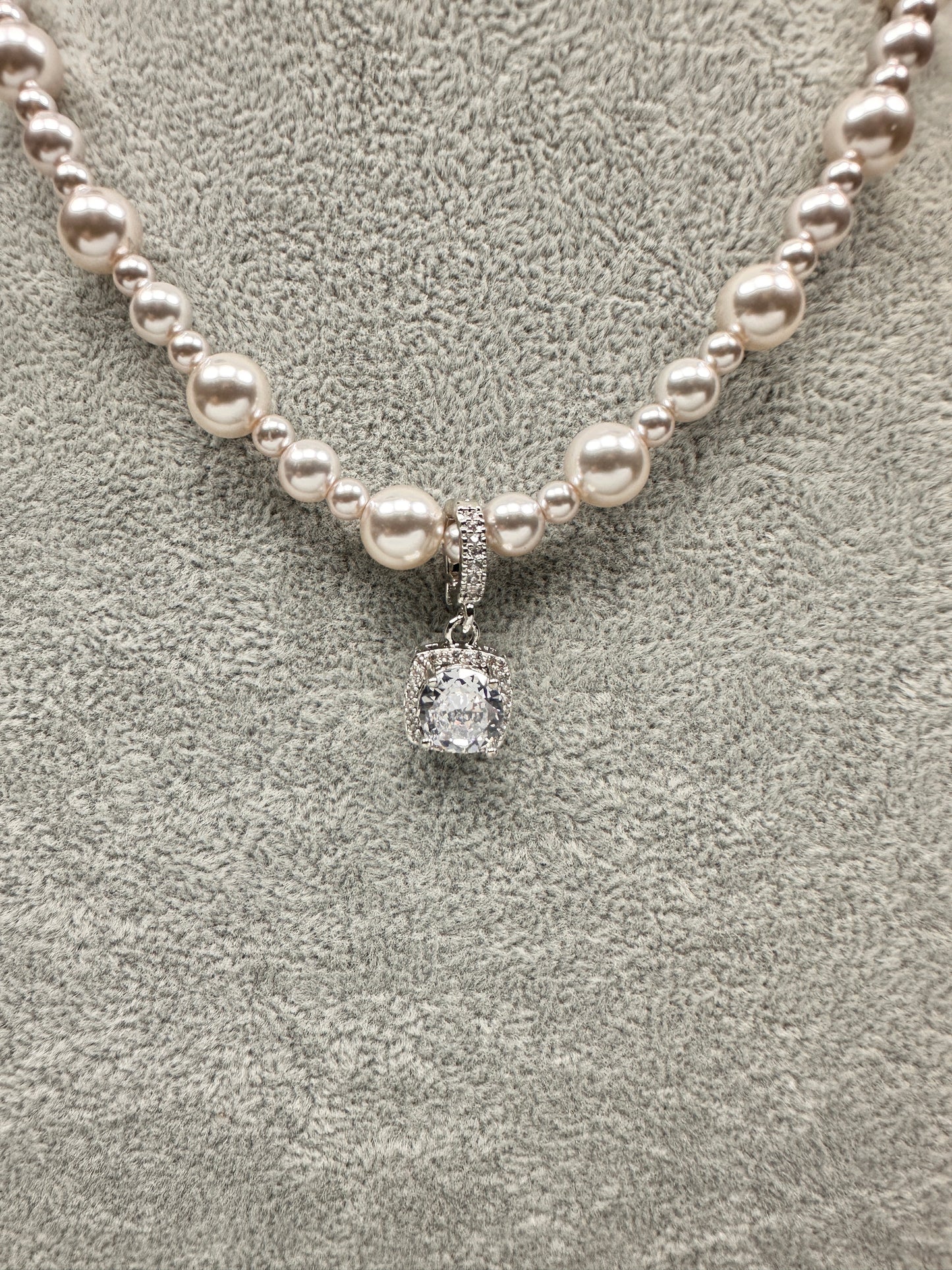 Luminous Blush Pearl Strand with Removable Pendant