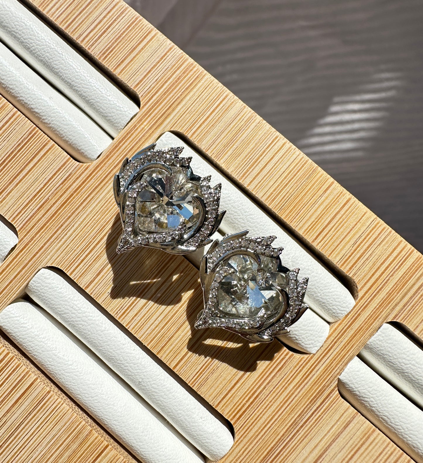 Phoenix Heart Halo Earrings | Symbol of Reborn & Eternal Love