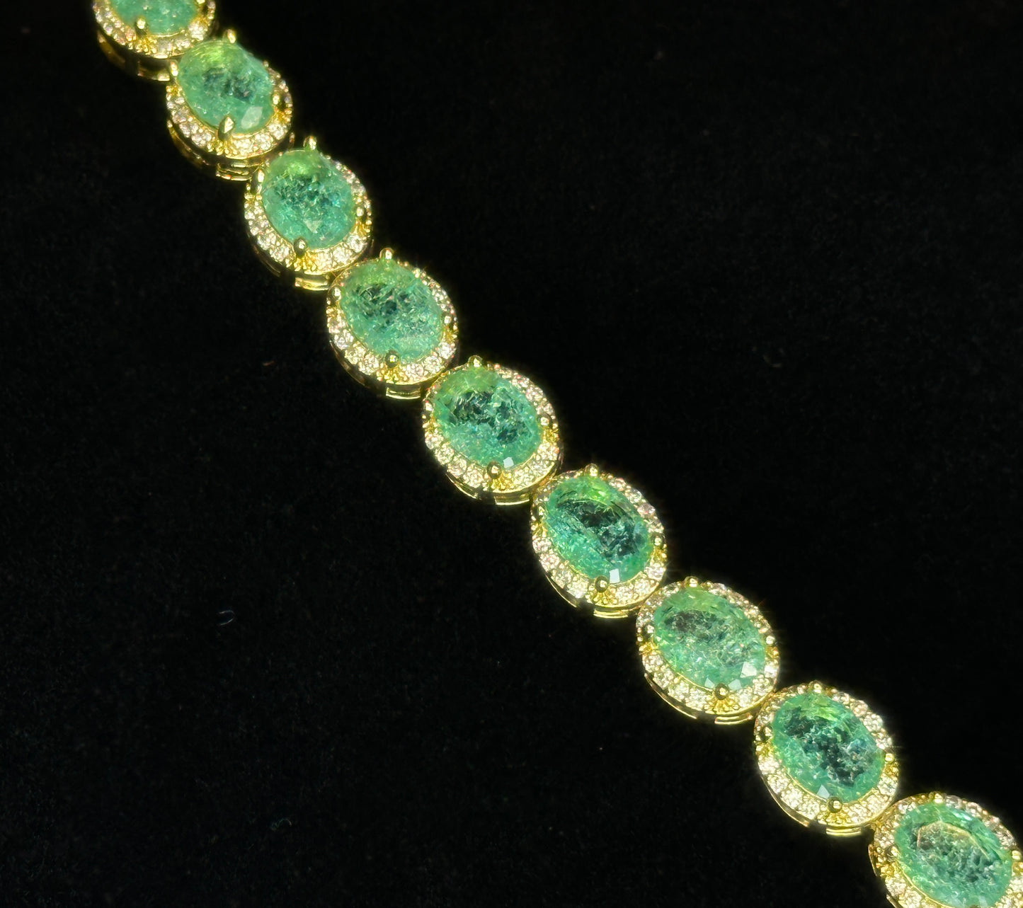 Ancient Glaze Halo Bracelet | Unique Crackled Gemstone Jewelry