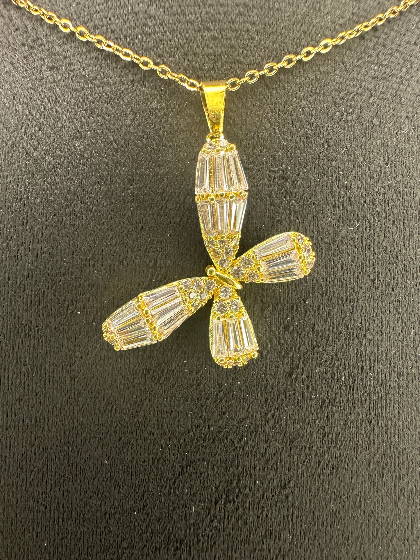 Ethereal Monarch Pendant | Elongated Butterfly Necklace