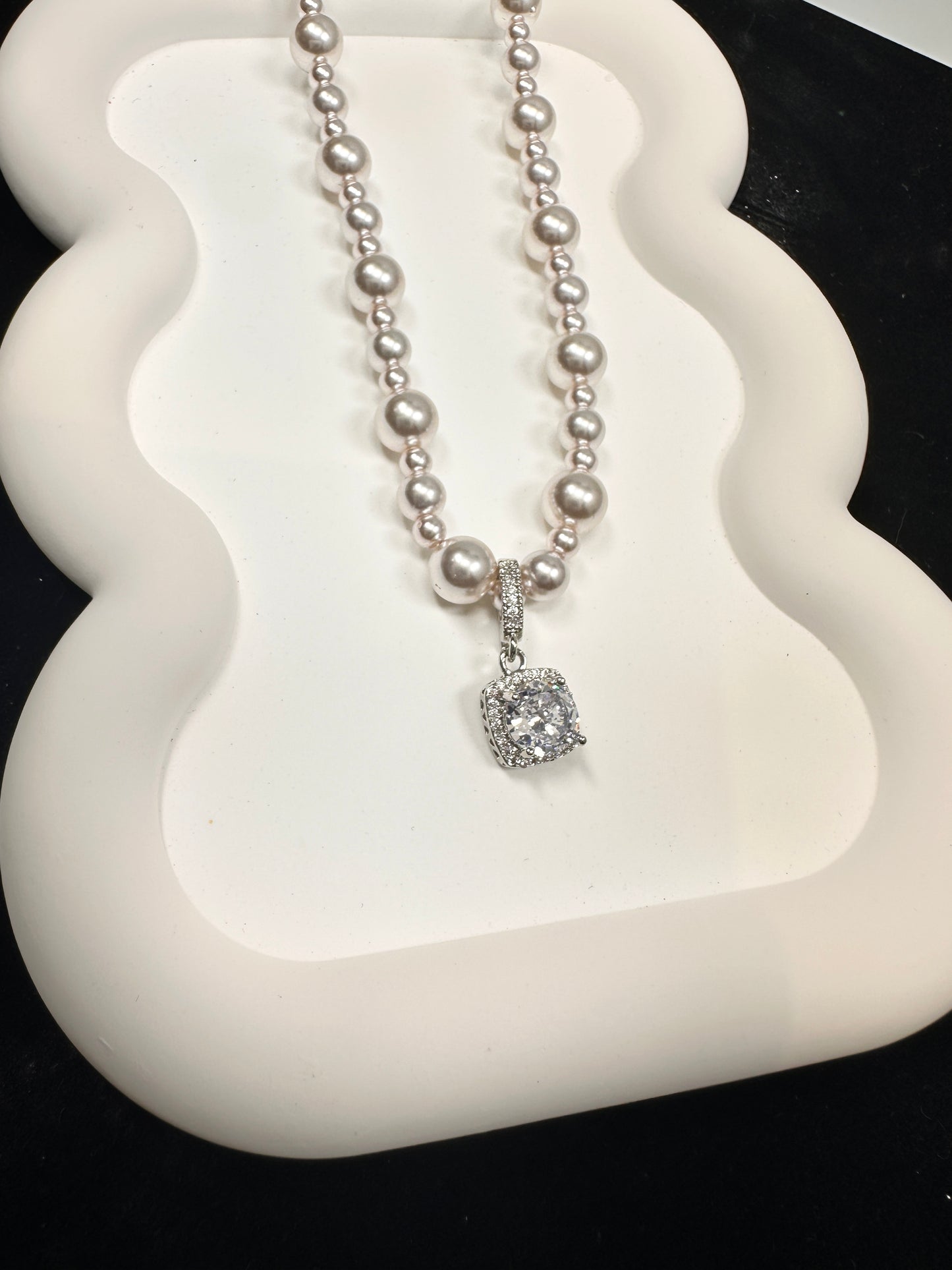 Luminous Blush Pearl Strand with Removable Pendant