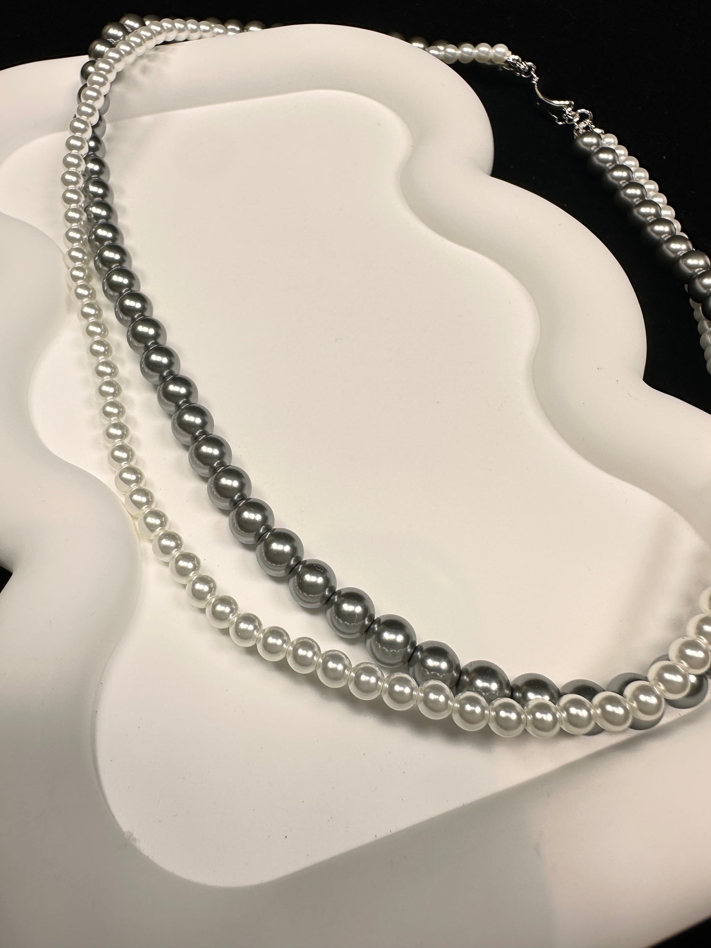 Cloud & Mist Duo-Strand Pearl Necklace